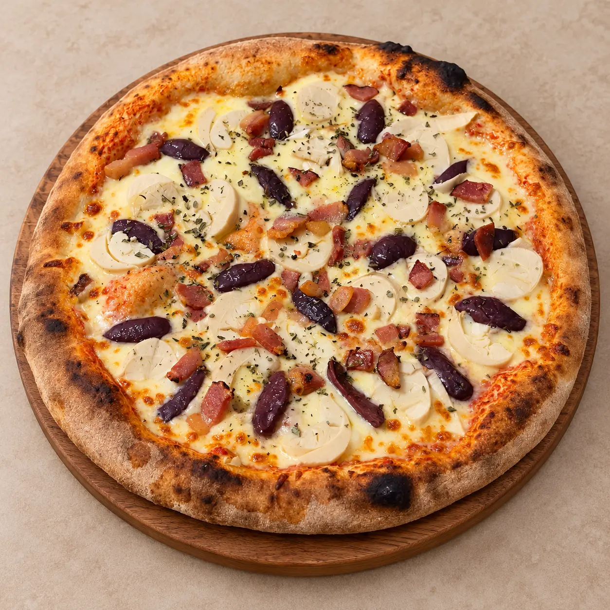 Pizza Palmito & Bacon Artesanal da Fornace Helvécia